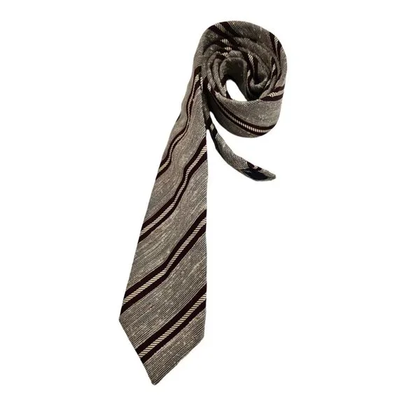 SUITSUPPLY Beige Striped Silk Tie ITALY 58/ 3.1 EC